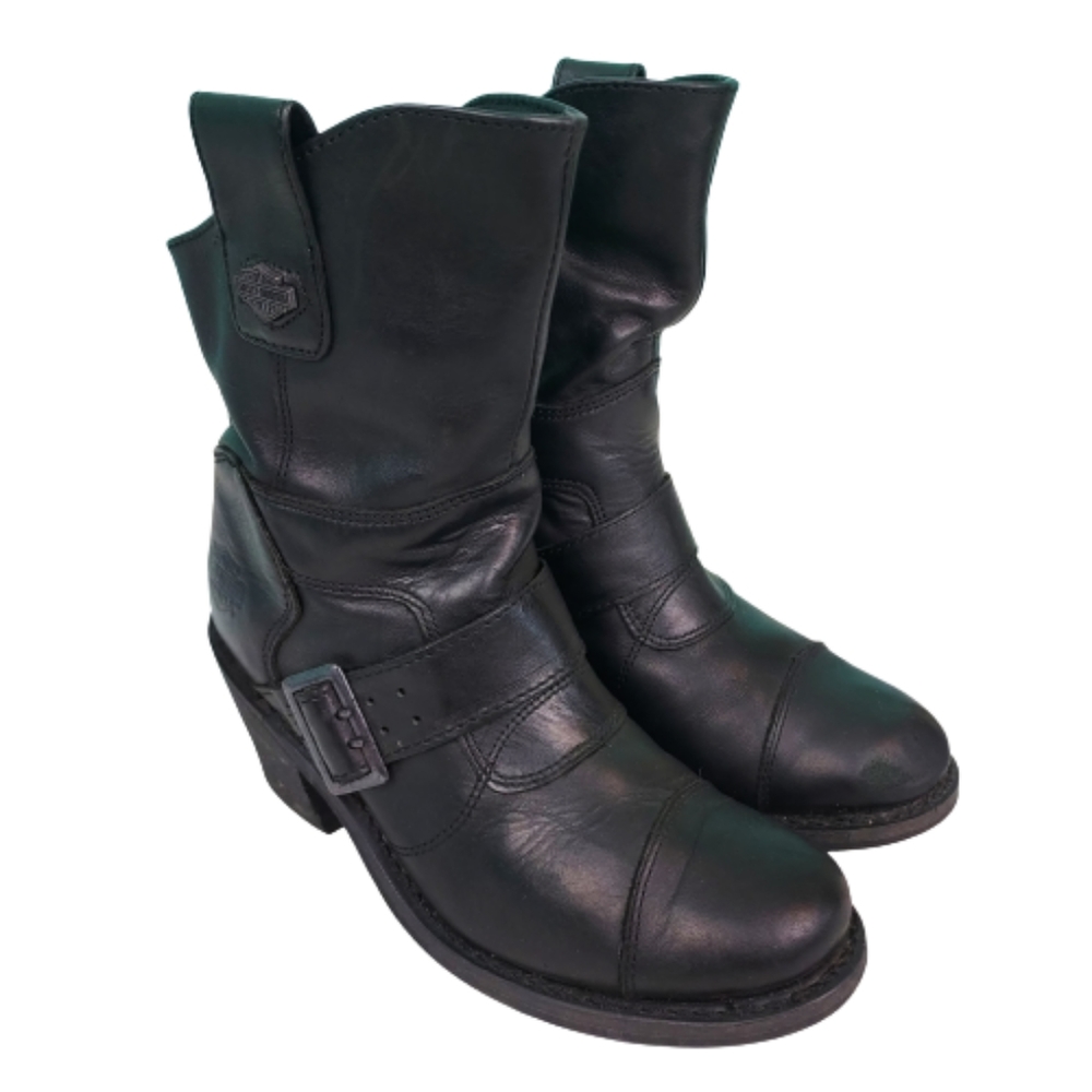 Harley Davidson Boulder boots, women's size 7.5, black leather